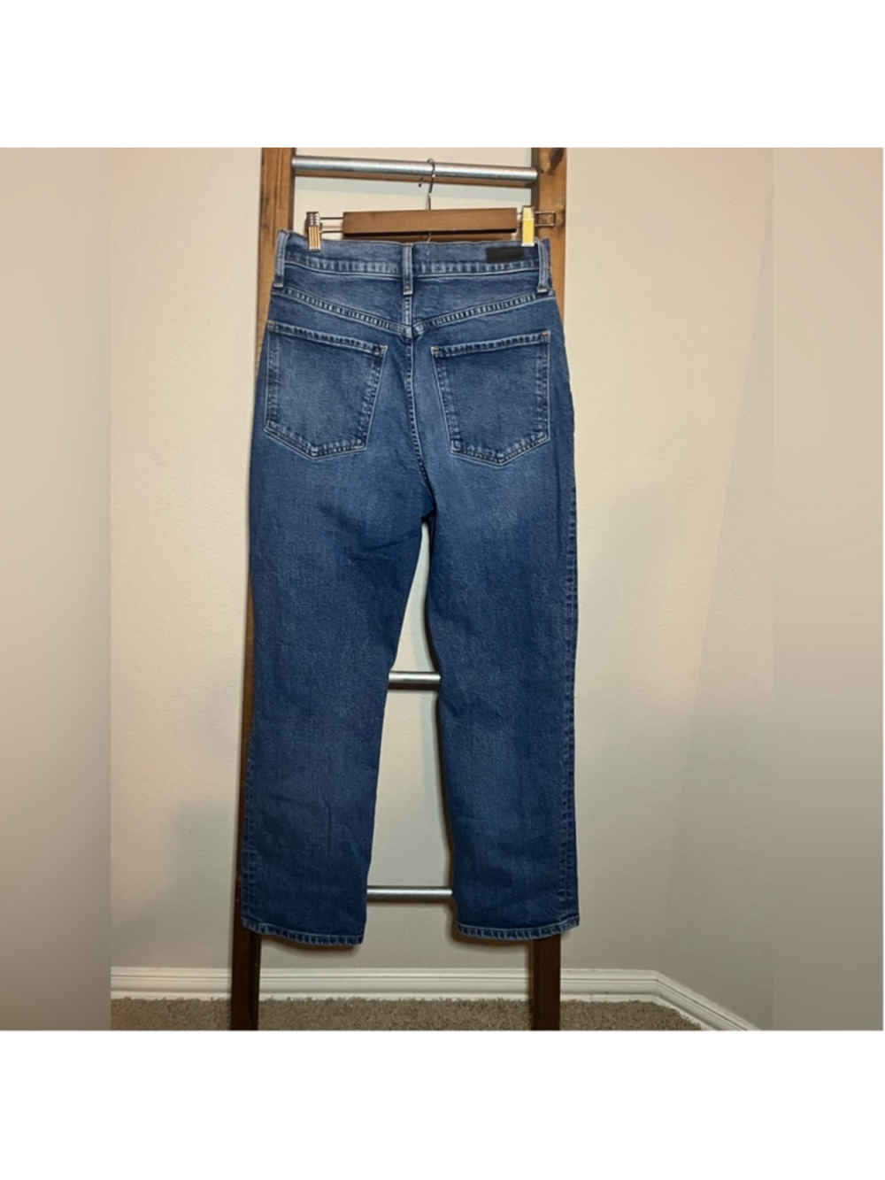 🍀FRAME Le Jean High Rise Mia Relaxed Straight Jean Size 27 - Picture 6 of 12